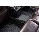 Black and White Stitching Luxury Leather Diamond Car Mats