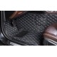 Black and White Stitching Luxury Leather Diamond Car Mats