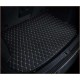 Black and Beige Stitching Luxury Leather Diamond Trunk Base Mats