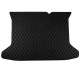 Black and Black Stitching Luxury Leather Diamond Trunk Base Mats