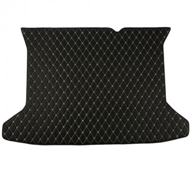 Black and White Stitching Luxury Leather Diamond Trunk Base Mats UK