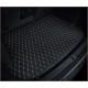 Black and White Stitching Luxury Leather Diamond Trunk Base Mats