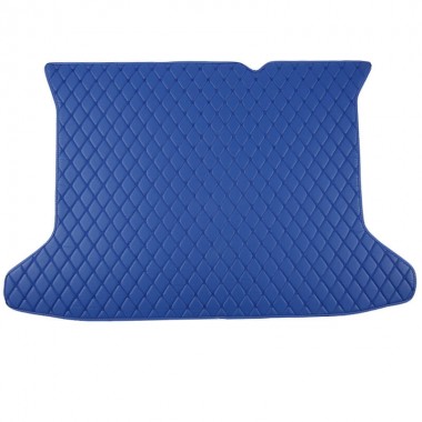 Blue Luxury Leather Diamond Trunk Base Mats UK