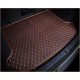 Dark Brown Luxury Leather Diamond Trunk Base Mats