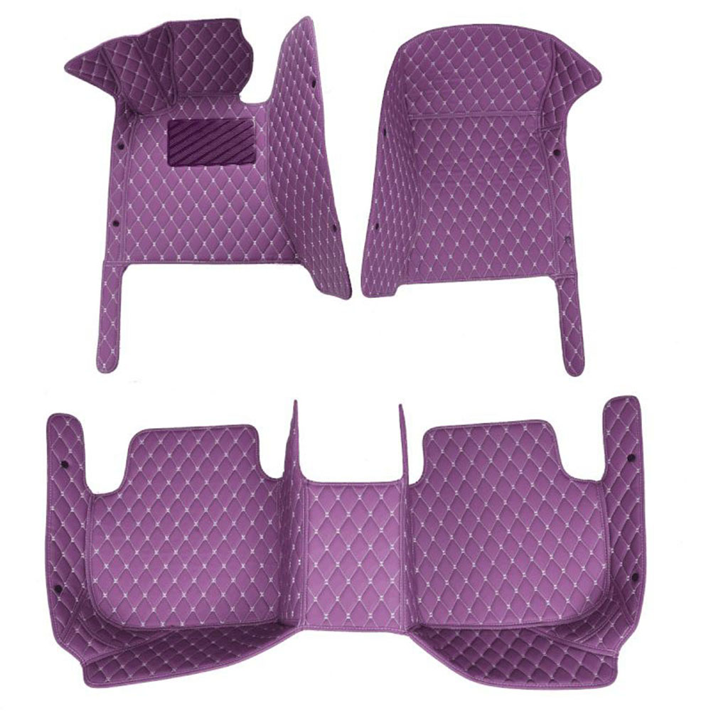 Purple Luxury Leather Diamond Car Mats for Audi Q7